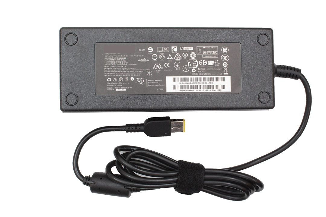 Cargador compatible con Lenovo 20V 6.75A 135W Punta: Lenovo Tipo USB Amarilla 