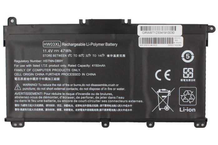 Bateria compatible con HP HW03XL